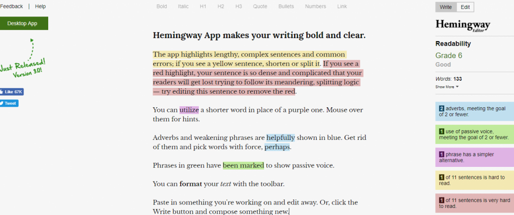 Hemingway Editor