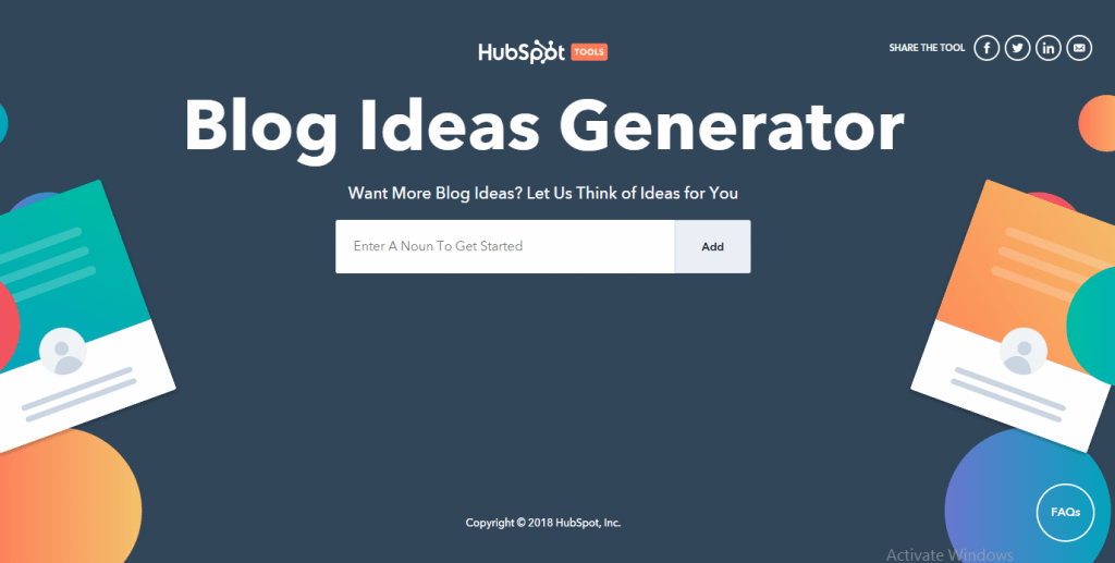 Hubspot Blog Topic Generator